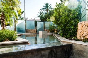 El rincón de Amparo. Diseño de jardín y estanque en vivienda de lujo