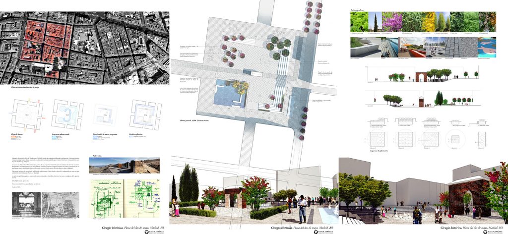 Plaza dos de mayo | David Jiménez. Arquitectura y paisajismo en Madrid